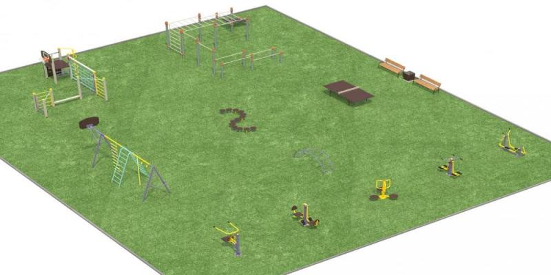 Дизайн проект спортплощадки разновозрастной  в Кабардино-Балкарской Республике