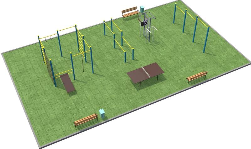 Проект спортплощадки 170 метров в Кабардино-Балкарской Республике в Кабардино-Балкарской Республике