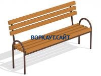 Парковая лавочка со спинкой МАФ 1605 в Кабардино-Балкарской Республике Парковая лавочка со спинкой МАФ 1605 в Кабардино-Балкарской Республике