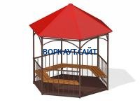 Беседка с лавками и полом МАФ 4122 в Кабардино-Балкарской Республике