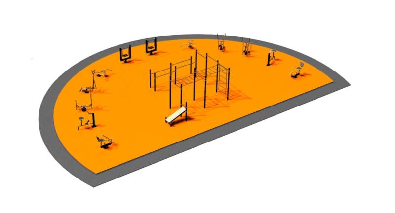 Дизайн проект спортплощадки Полукруглая в Кабардино-Балкарской Республике