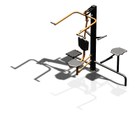 Уличный тренажер "Верхняя тяга Твистер стоя Твистер сидя" УТ336 в Кабардино-Балкарской Республике