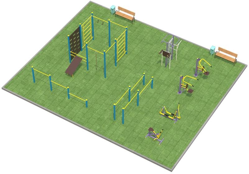 Проект спортплощадки 150 метров в Кабардино-Балкарской Республике в Кабардино-Балкарской Республике