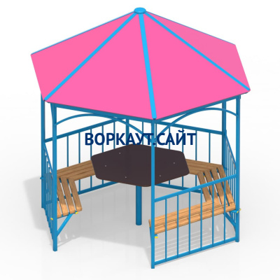 Беседка со столом и лавками МАФ 4121 в Кабардино-Балкарской Республике