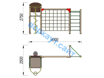 Детский спортивный комплекс Игровой ДСК 3111 в Кабардино-Балкарской Республике