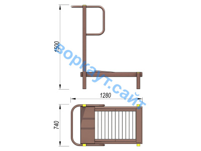 Уличный тренажер Беговая дорожка УТ 009 в Кабардино-Балкарской Республике