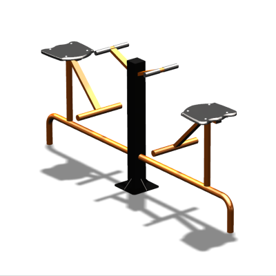 Уличный тренажер  "Твистер сидя двойной"   УТ216 в Кабардино-Балкарской Республике