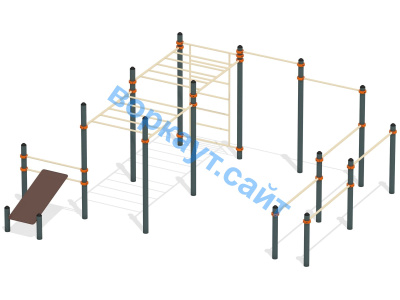 Спортивный комплекс воркаут ВС-50 в Кабардино-Балкарской Республике Спортивный комплекс воркаут ВС-50 в Кабардино-Балкарской Республике