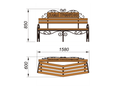 Скамья примирения МАФ 1610 в Кабардино-Балкарской Республике