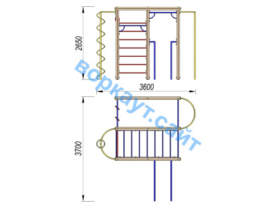Детский спортивный комплекс Гимнастический ДСК 3107 в Кабардино-Балкарской Республике