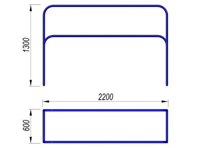 Брусья разновысокие МАФ 3531 в Кабардино-Балкарской Республике