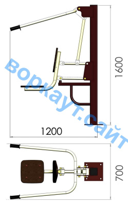 Уличный тренажер "Тяга сверху" УТ 001 в Кабардино-Балкарской Республике