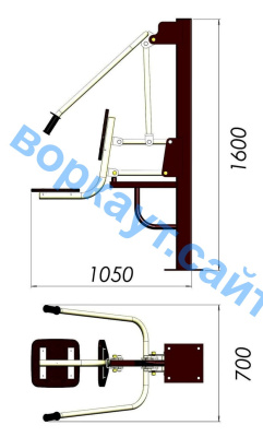 Уличный тренажер "Жим от груди" УТ 002 в Кабардино-Балкарской Республике