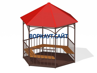 Беседка с лавками и полом МАФ 4122 в Кабардино-Балкарской Республике