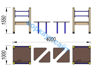 Детский спортивный комплекс Мостик ДСК 3114 в Кабардино-Балкарской Республике