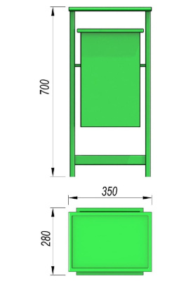 Урна с крышкой МАФ 1631 в Кабардино-Балкарской Республике