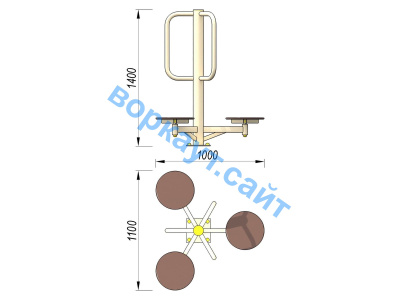 Уличный тренажер Орбита УТ 011 в Кабардино-Балкарской Республике