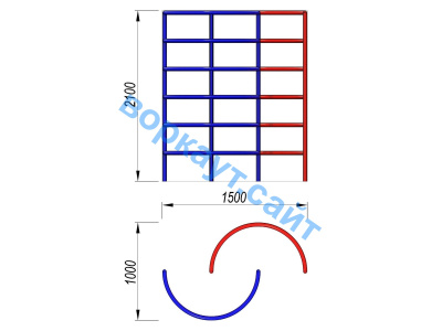 Шведская стенка полукруглая ДСК 3503 в Кабардино-Балкарской Республике