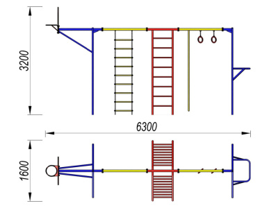 Гимнастический комплекс с баскетбольным щитом МАФ 3001 в Кабардино-Балкарской Республике Гимнастический комплекс с баскетбольным щитом МАФ 3001 в Кабардино-Балкарской Республике